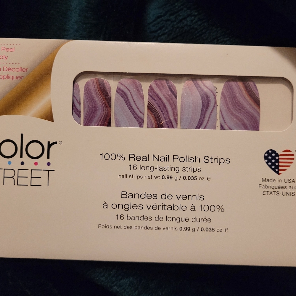 Color Street Lavender Marble Nail Strips